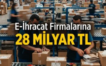 E‑İhracat Temmuz'da 28 Milyar TL'ye Yaklaştı