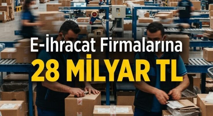 E‑İhracat Temmuz'da 28 Milyar TL'ye Yaklaştı
