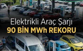 Elektrikli araç şarjında Temmuz rekoru: 90 bin MWh tüketim