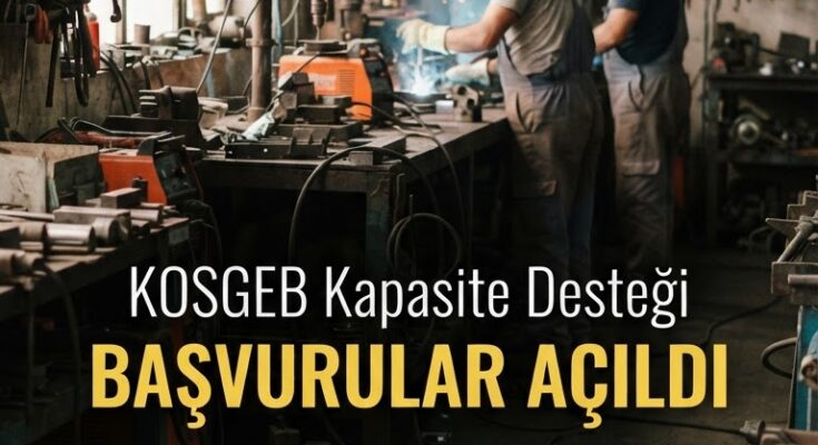 KOSGEB Kapasite Geliştirme Desteği — Başvurular Açıldı